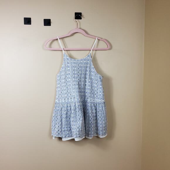 Paper Crown Eyelet Lagos Sleeveless Blouse Size S - Picture 1 of 10